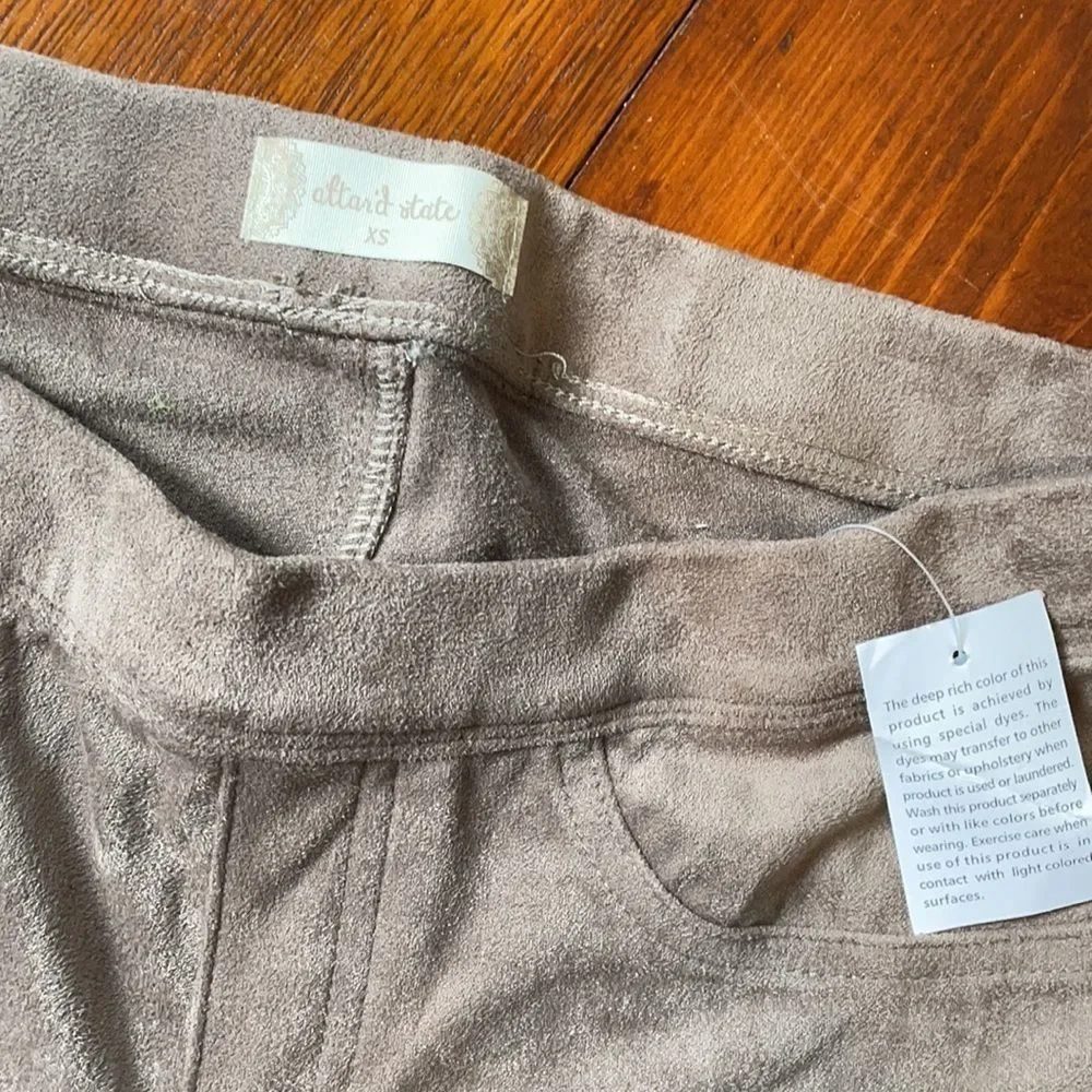 NWOT Altar’d State Suede-Like Skinny Pants - Picture 4 of 12